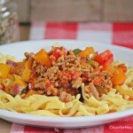 Pasta, Paprikahackfleischsoße, Hackfleischsoße, Pastasoße