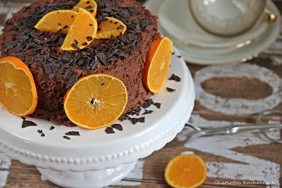 Schokoladentorte, Schokoladen-Orangen-Torte, Rezept