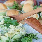 Kochen, Rezept, Kartoffel, Gurke, Kräuter, Kartoffelsalat, Gurkensalat, Grillbeilage