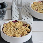 Beeren-Mandel-Crumble, Rezept, Backen, Crumble, Beeren, Heidelbeeren, lecker