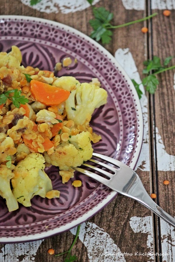 Blumenkohl-Linsen-Curry-Soulfood