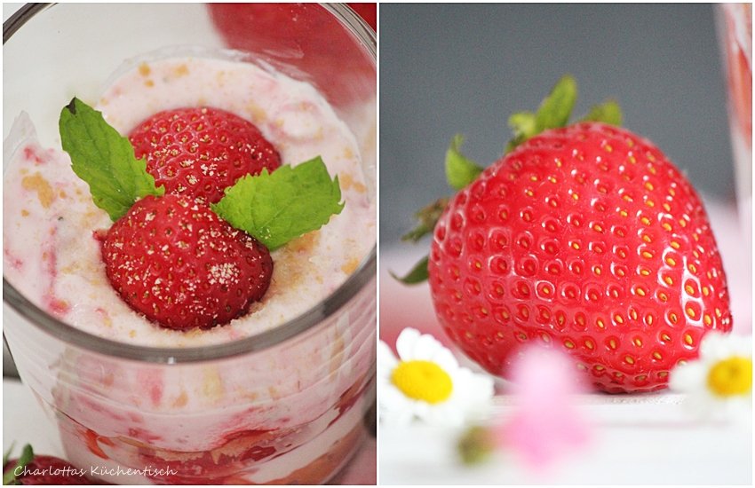 Erdbeerlimes-Trifle, Trifle, Erdbeeren