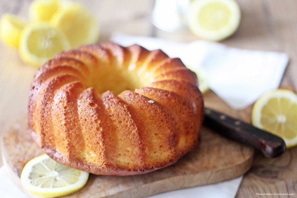 Zitronenkuchen, Joghurtkuchen, Gugelhupf, Zitronen-Joghurt-Gugelhupf, Backen, Rezept