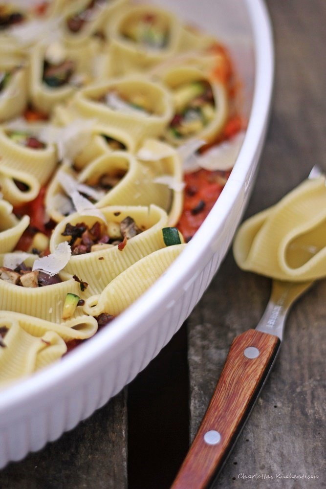 Gefüllte Lumaconi, Pasta, Nudeln, 