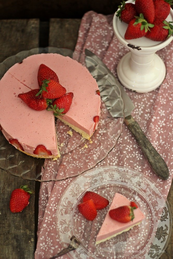 Erdbeer Joghurt Torte, Erdbeeren, Sommerkuchen, Sommer, Joghurttorte