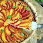 Pfirsich Tarte mit Basilikum, Tarte, Pfirsichtarte, Dessert, Kuchen, Rezept, Nachspeise