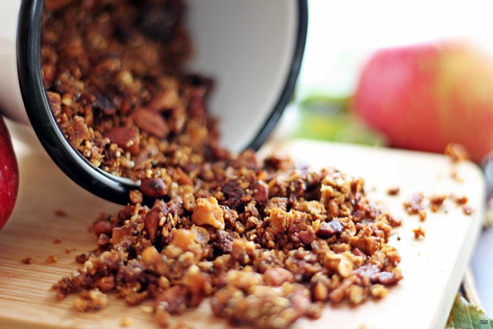 Knuspermüsli, Gebrannte Mandeln, Zimt, crunch