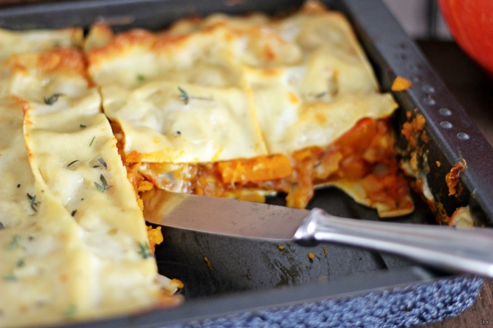 Kürbislasagne, Lasagne, Pasta, Kürbis, Herbst, Kochen, Rezept