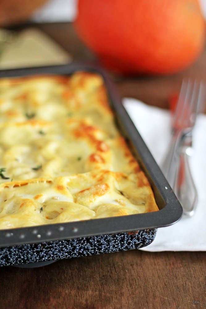 Kürbislasagne, Lasagne, Pasta, Kürbis, Herbst, Kochen, Rezept