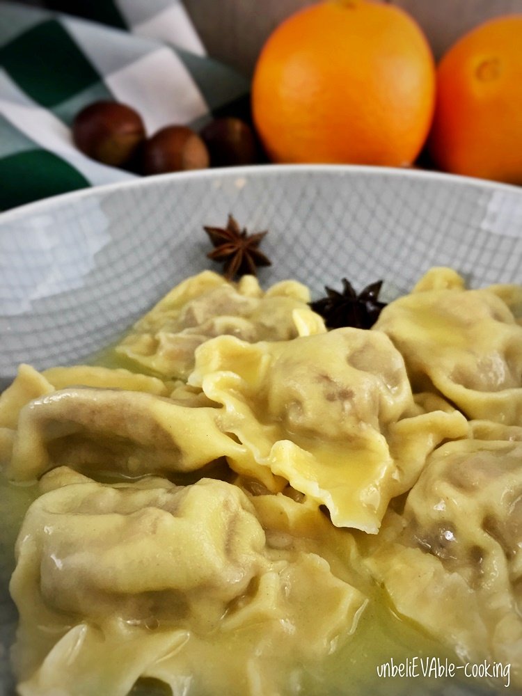 maroni-ravioli-orangenbutter, blogevent, weihnachten ist überall, ravioli, maroni