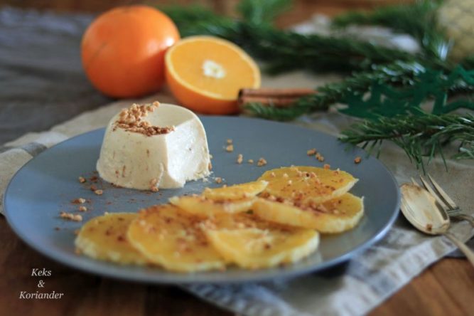 Blogevent, Dessert, Weihnachten ist überall, Panna Cotta, Orangen, Nusskrokant