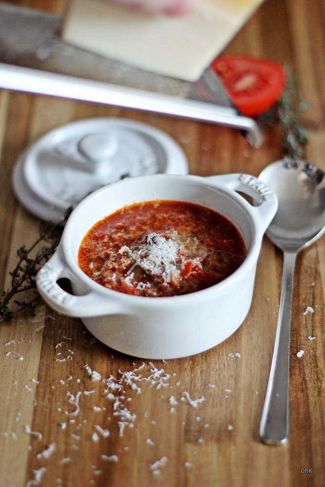 Tomaten-Bolognese-Suppe, Suppe, Rezept, Bolognesesuppe, Tomatoblend,