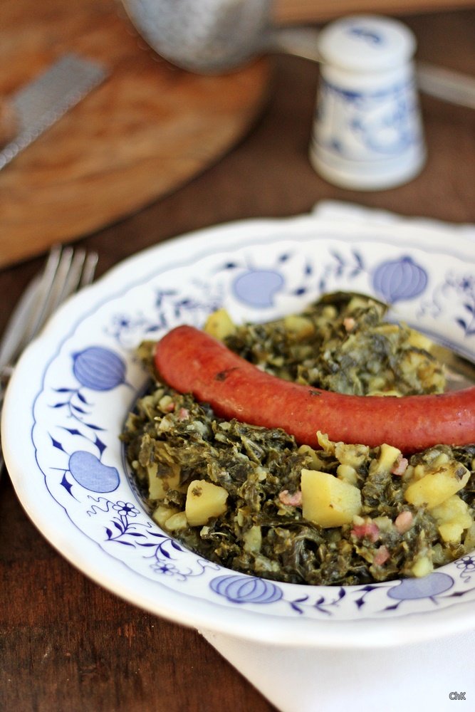 Grünkohleintopf, Eintopf, Suppe, Grünkohl, Winterküche, herzhaft