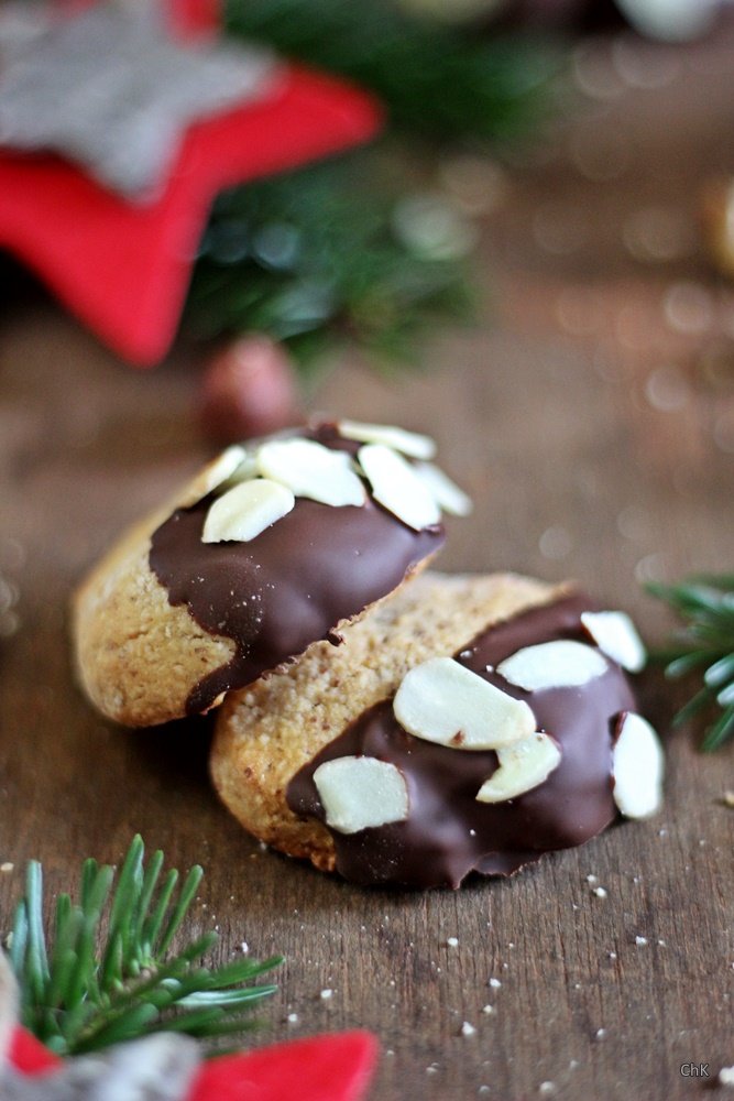 Marzipan Mandel Plätzchen, Weihnachtsbäckerei, X-Mas