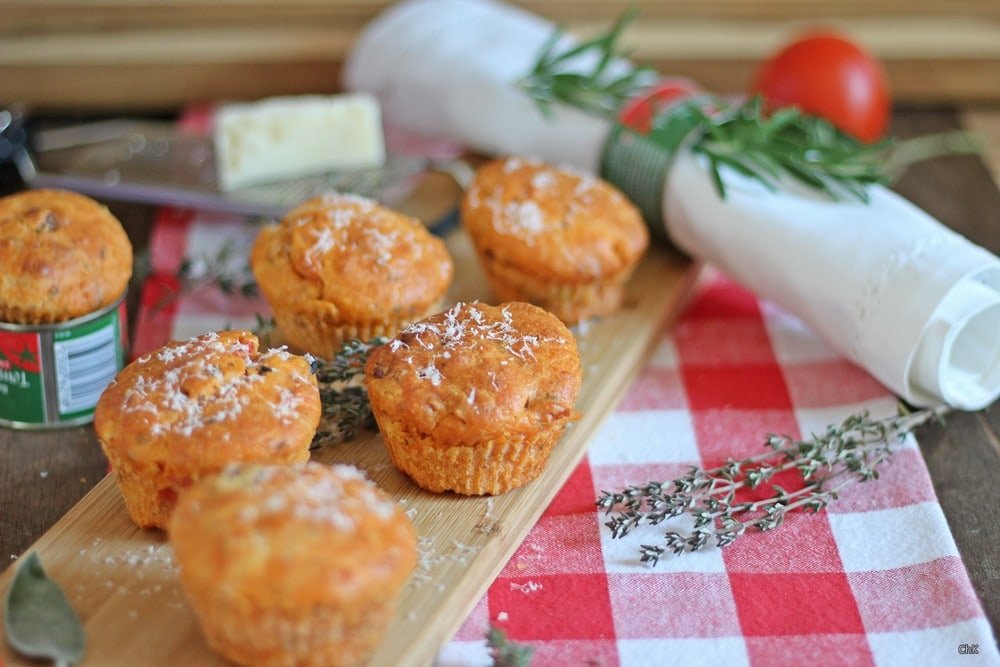 Pizzamuffins, Parmesan, Muffins, Fingerfood, Partyfood