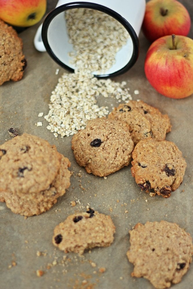 Bratapfel Cookies, Haferflocken, Apfel, Zimt, gesund, Snack