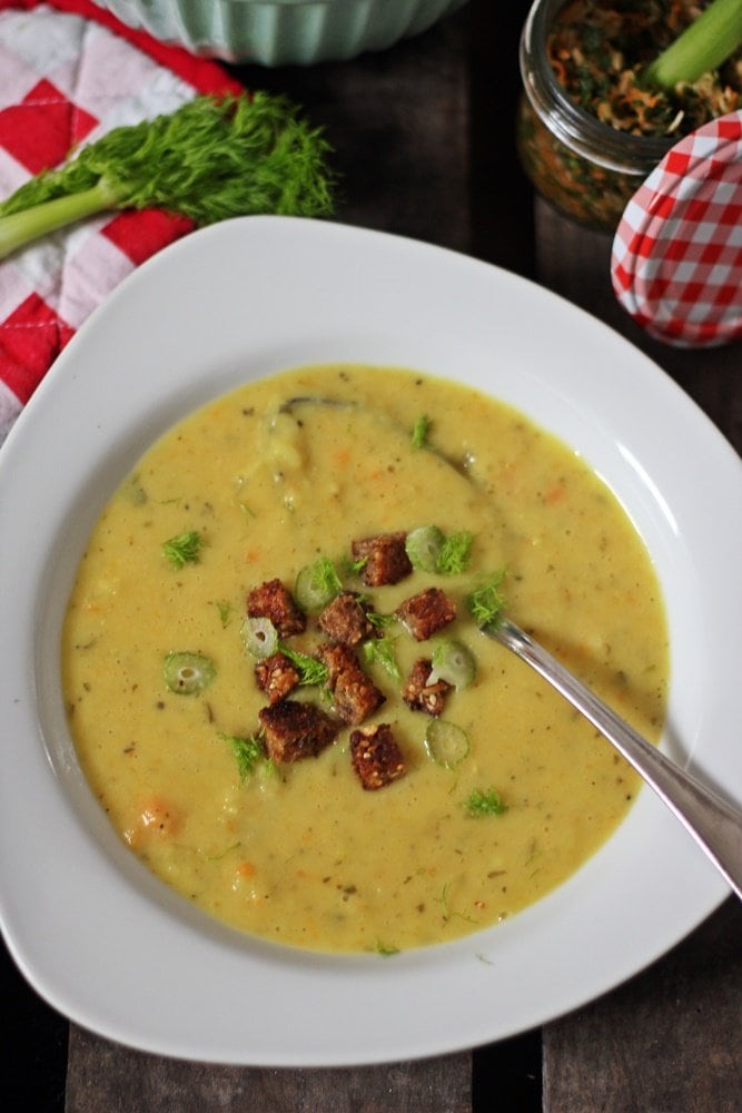 Fenchelsuppe, Kochen, Vegetarisch, vegan, Möhre, Kartoffel